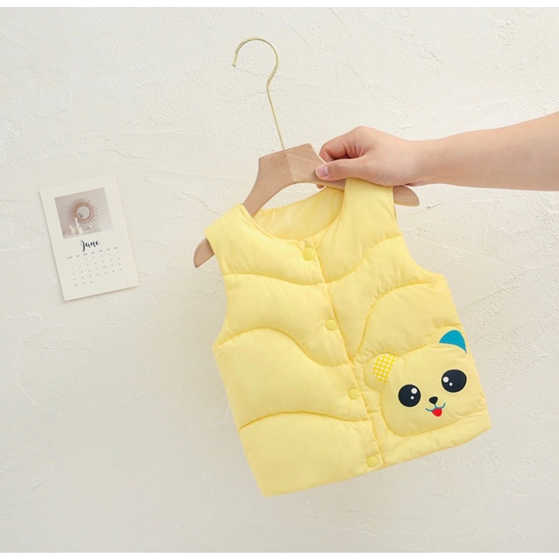 Áo gile phao siêu nhẹ, ấm cho bé trai, bé gái