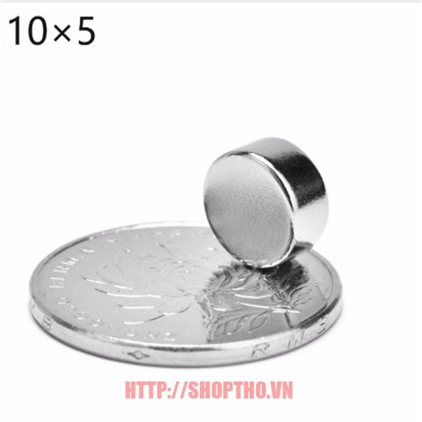 Nam châm trắng tròn D10*5mm