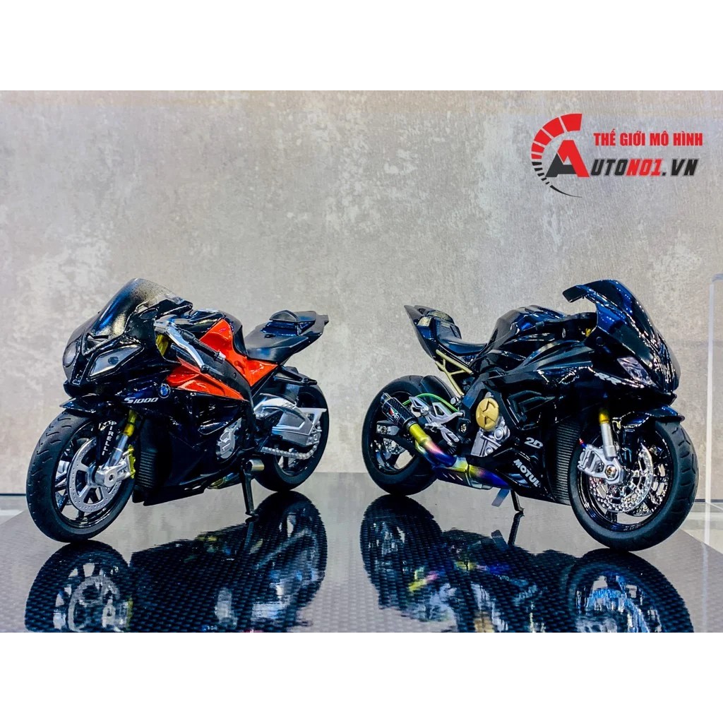 MÔ HÌNH XE BMW S1000RR BLACK RED - ĐỘ PÔ SC AUTONO1 D136