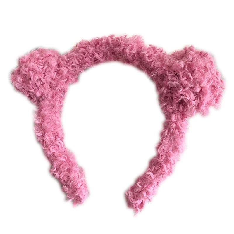 Cài tóc tai gấu chất liệu lông nhung màu kẹp dễ thương cho nữ