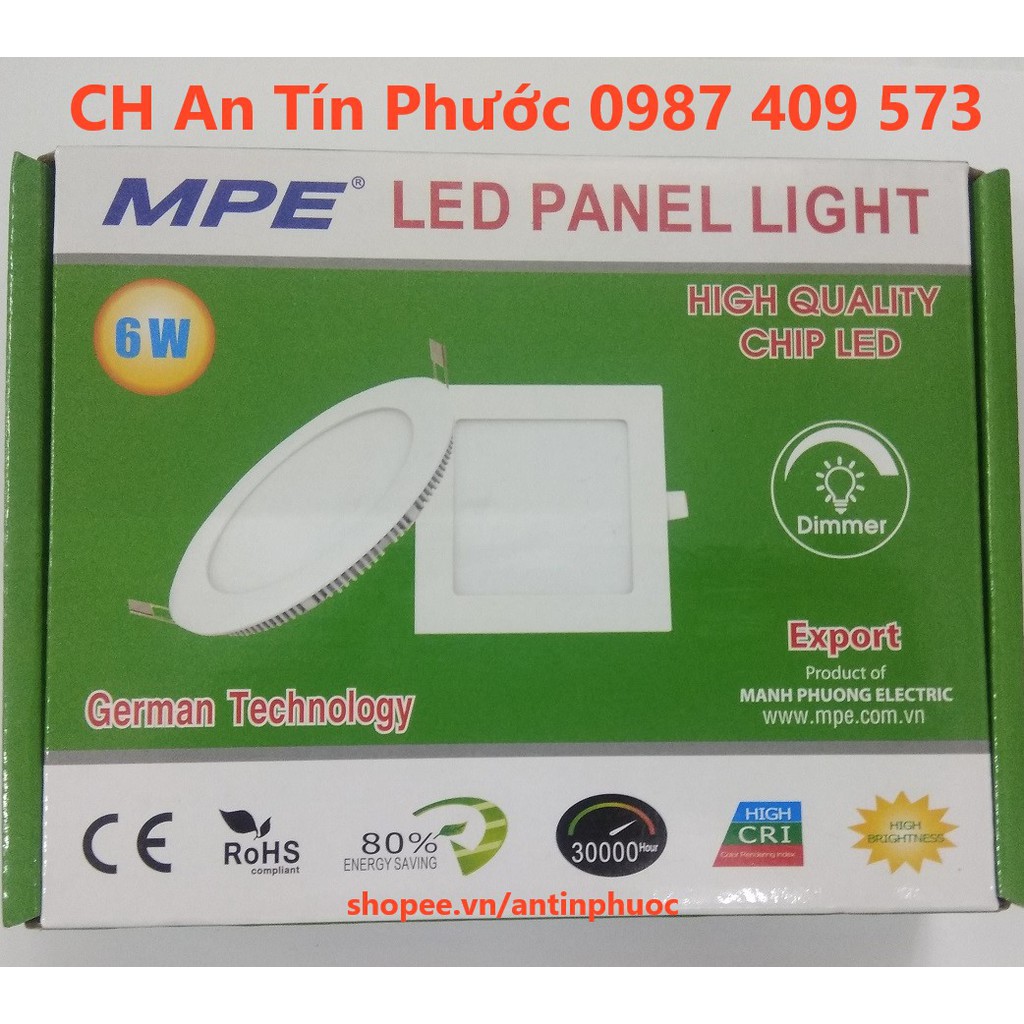 Đèn led âm trần MPE 6w - Đèn led panel âm trần tròn MPE 6w