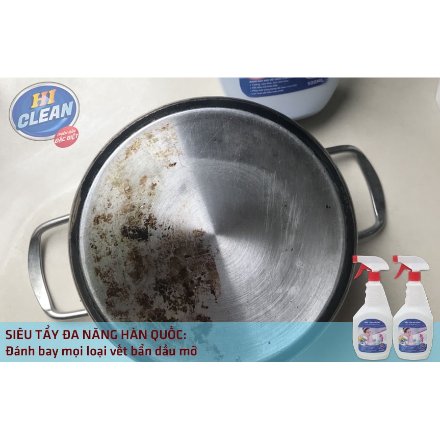 Dung dịch tẩy rửa đang năng vệ sinh làm sạch tường, sofa, thiết bị nhà bếp, tẩy cặn nhà tắm Hi Clean nhập khẩu Hàn Quốc