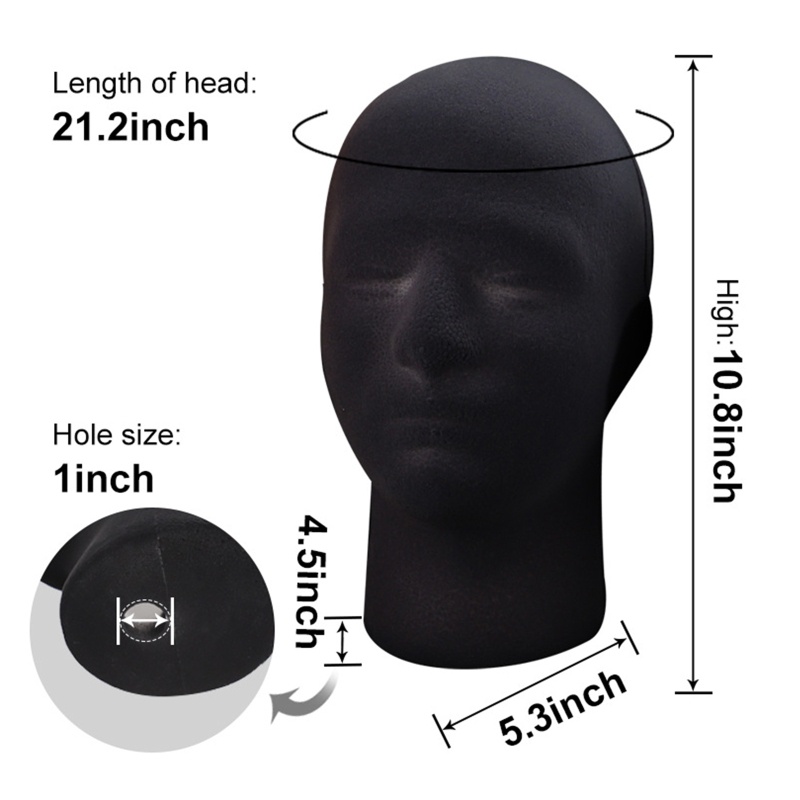 Mô Hình Ma Nơ Canh Nam Giới Bằng Xốp Polystyrene Màu Đen