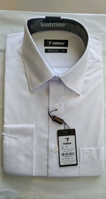 Áo sơ mi nam Vĩnh Tiến tay dài màu trắng 255 và 275 | BigBuy360 - bigbuy360.vn