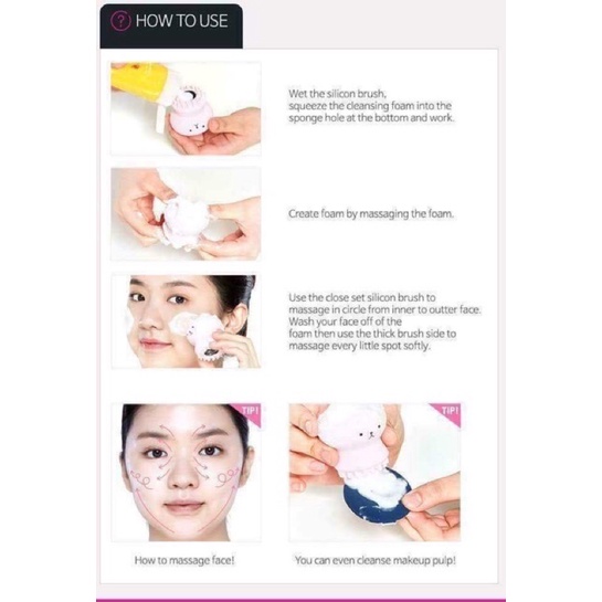 Bông rửa mặt bạch tuộc matxa tạo bọt bằng silicon