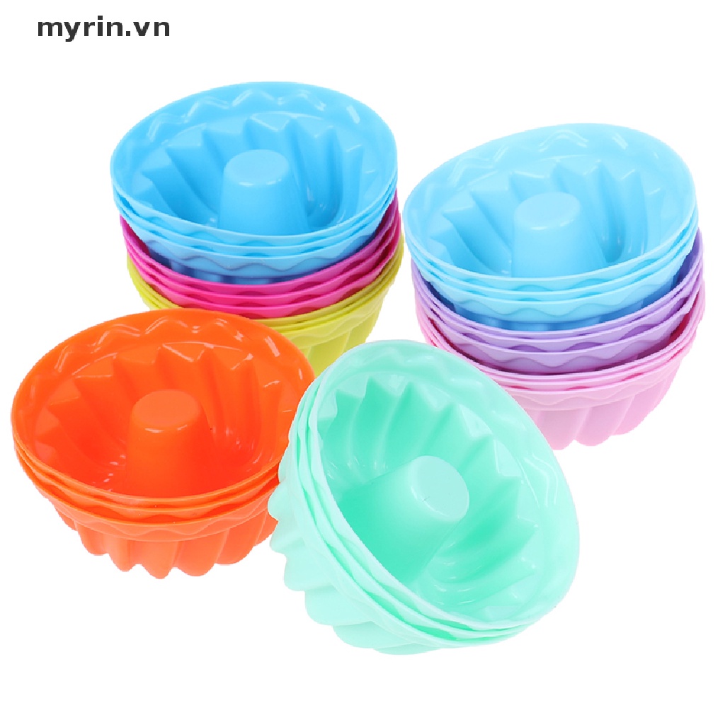 Set 12 Khuôn Silicon Làm Bánh Donut Tiện Dụng