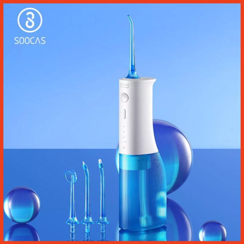 Máy tăm nước Xiaomi Mijia Soocas W3 Pro đi kèm 4 đầu tăm nước - Bình xịt vệ sinh răng