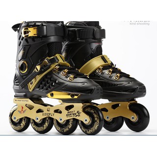 Giày trượt Patin chuyên nghiệp, mẫu Kingfly màu vàng gold đặc biệt