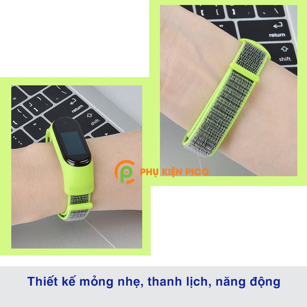 Dây đeo thay thế Xiaomi Mi Band 6 vải Nylon Sport Loop cao cấp siêu bền - Dây Nylon Sport Loop Miband 6