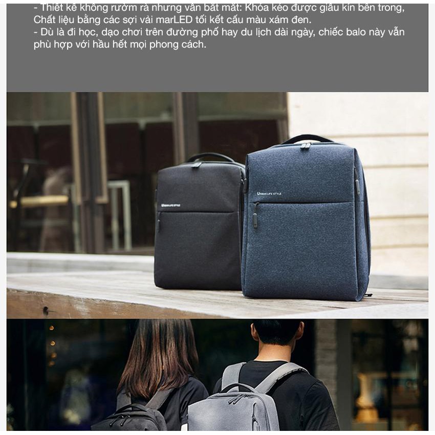 Balo Xiaomi City Xiaomi Urban LifeStyle Backpack - Hàng Chính Hãng