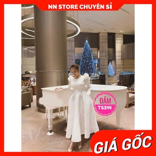 ĐẦM XÒE TÙNG TO HỞ LƯNG QUÝ TỘC (TS314) ⚡100% ẢNH THẬT⚡ ĐẦM CÔ DÂU