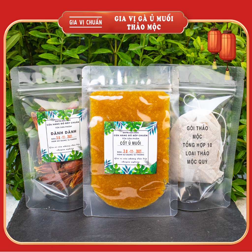 GIA VỊ LÀM GÀ Ủ MUỐI THẢO MỘC BÍ QUYẾT ĐÓNG SẴN THƠM NGON, TIỆN LỢI