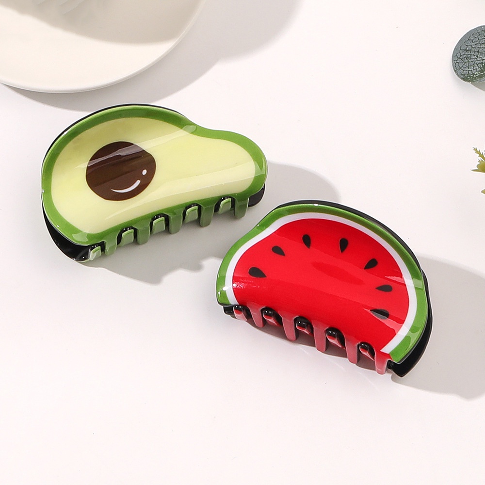 Kẹp Tóc Hình Trái Cây Và Rau Củ Bằng Acrylic Dễ Thương Phong Cách Hàn Quốc