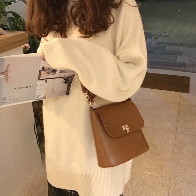 TÚI XÁCH ĐEO CHÉO SINH VIÊN HÀN QUỐC SIÊU XINH NÂU CÀ PHÊ