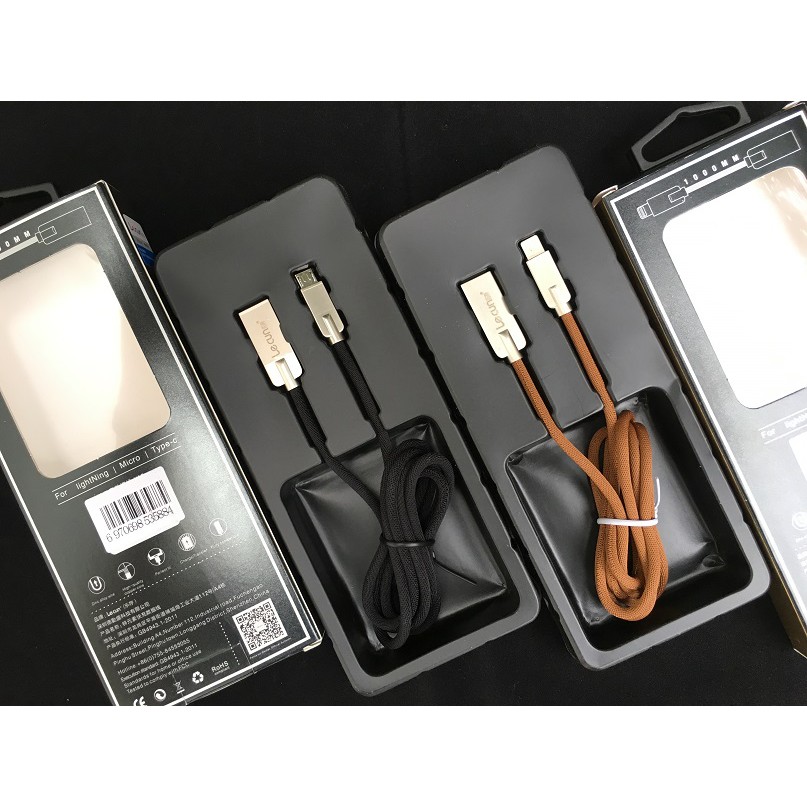 Cáp sạc iPhone, iPad, iPod & Android, Lecun X31 chính hãng, dây dù siêu bền