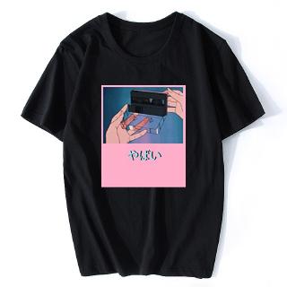 Vaporwave Áo Thun Tay Ngắn In Hình anime Nhật Bản Thời Trang Mùa Hè 2020 Dành Cho Nam Nữ