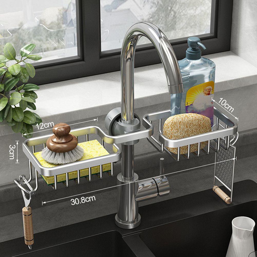 Giá Nhôm Thoát Nước Gắn Bồn Rửa Chén Nhà Bếp / Nhà Tắm Tiện Dụng