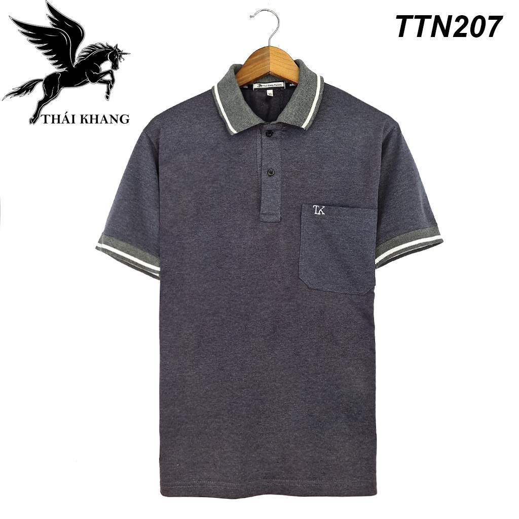 Áo polo nam trung niên cotton mềm do Thái Khang đặt riêng loại áo thun nam có cổ trung niên form rộng ATHUN12 | BigBuy360 - bigbuy360.vn