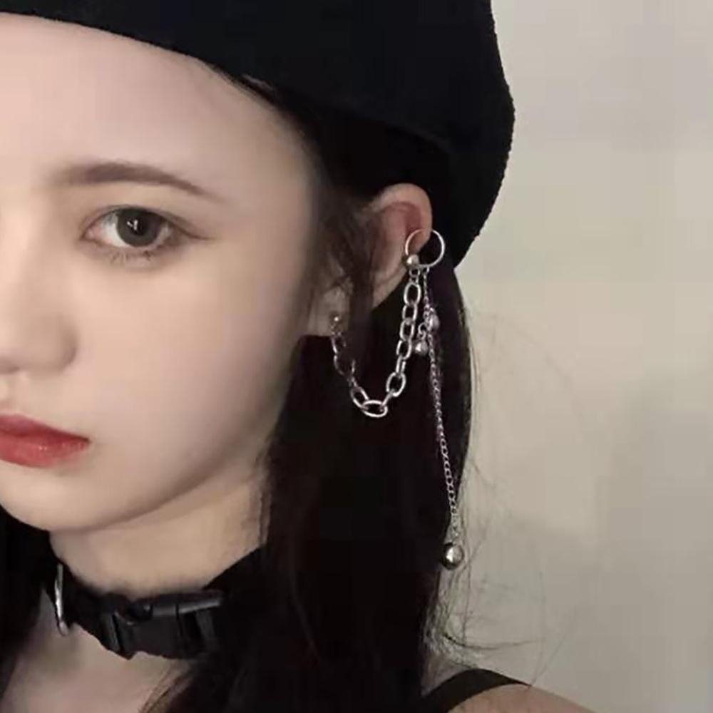 Bông Tai Đeo Sụn Bằng Hợp Kim Phong Cách Punk Hàn Quốc Cho Nam
