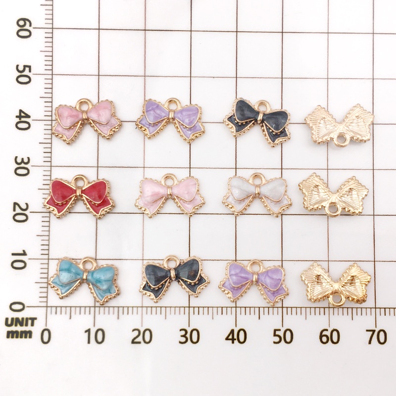 Mặt Vòng cổ Hình Nơ 10 * 15mm Tự Làm Trang Sức Tiện Dụng