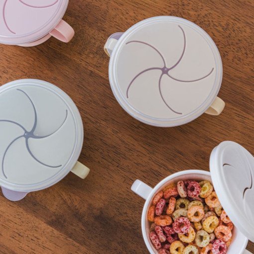 Cốc Đựng Nước, Đồ Ăn Cho Bé Có Tay Cầm NON - SPILL SNACK CUP Chính Hãng TGM Có Nắp Đậy Chống Đổ