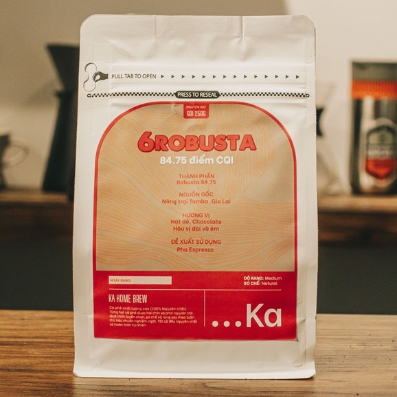 Cà phê nguyên chất FINE ROBUSTA, Cà phê FineRobusta từ Nông trại TamBa Hương Hoa trắng Chocolate Hậu vị dài và êm