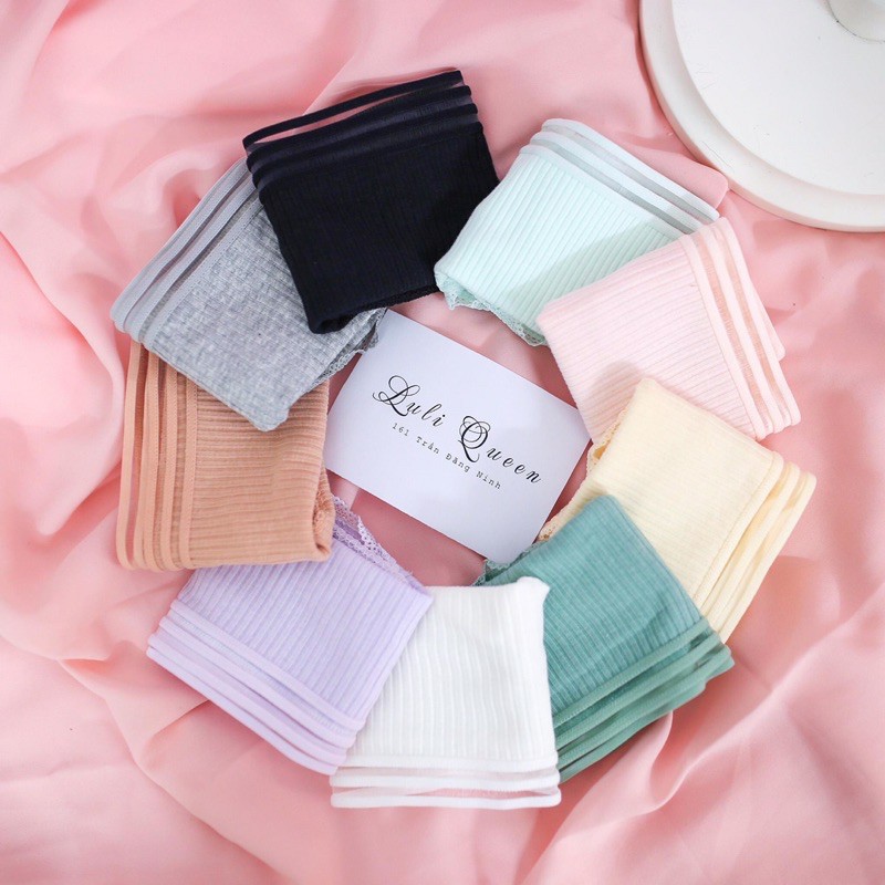 Quần lót tăm gân kháng khuẩn 🍀[MUA 5 TẶNG 1] 🍀 Quần lót nữ thông hơi cạp lưới xinh xắn | BigBuy360 - bigbuy360.vn