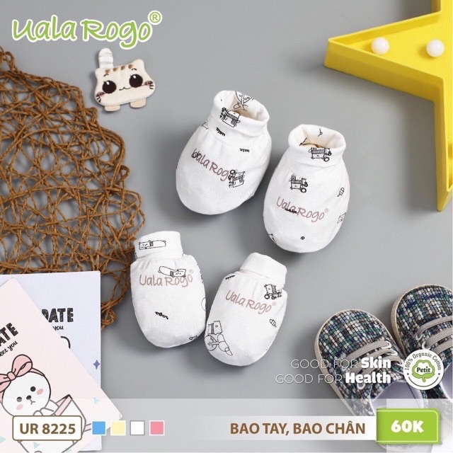 [ualarogo] BAO TAY CHÂN MŨ CHO BÉ CHẤT PEPTIT