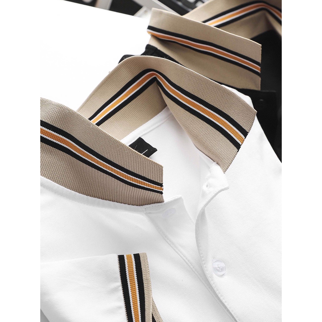 Áo polo nam tay ngắn hoạ tiết thêu gấu, Áo thun nam vải cotton 100% dày mịn mặc cực mát - AHSTORE