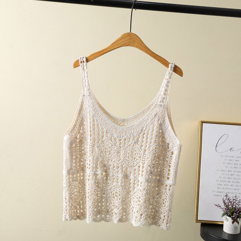 Áo Croptop Dệt Kim Hai Dây Cổ Chữ V Họa Tiết Trái Tim Phong Cách Boho Gợi Cảm Cho Nữ