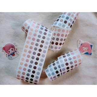 Băng dính washi tape họa tiết dot dùng trang trí sổ tay, bullet journal