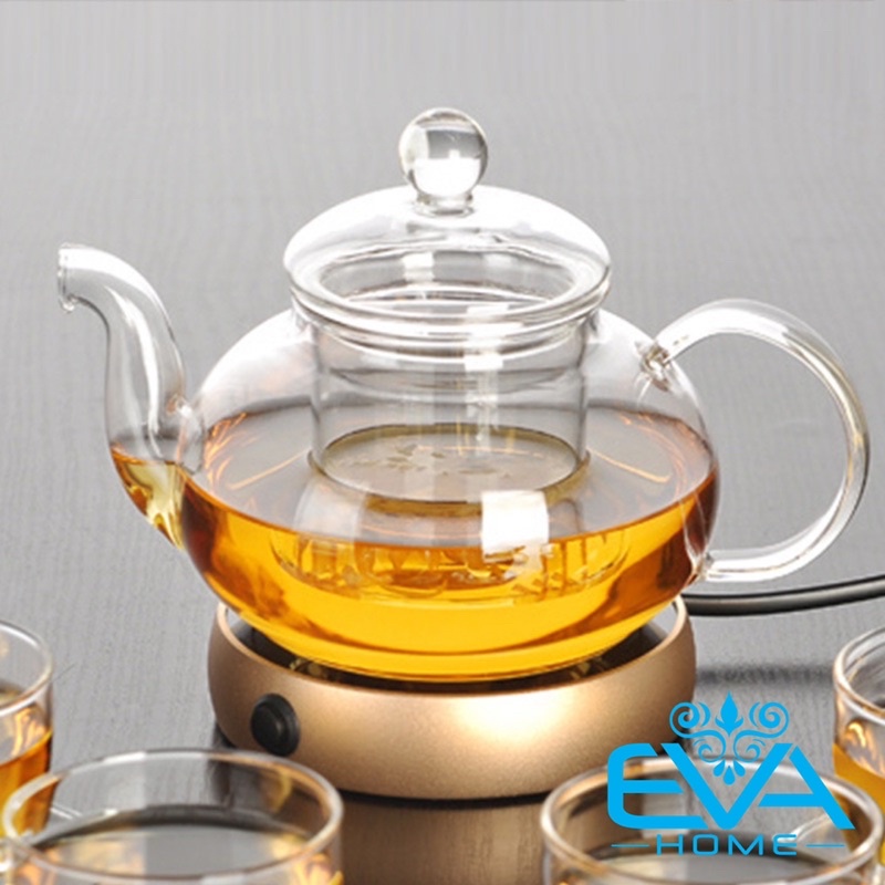 Bình Trà / Ấm Trà Thuỷ Tinh Chịu Nhiệt Kèm Lõi Lọc Trà Thuỷ Tinh 800 Ml Cao Cấp Sang Trong SP2691