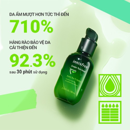 [Mã COSINNI6 -10% ĐH350k] Bộ dưỡng ẩm và bảo vệ da trà xanh Innisfree Green Tea Seed Serum Special Set