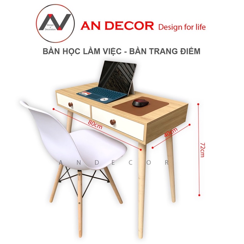 (Hình ảnh + video hàng thực tế )Bàn làm việc / Bàn học (không kèm ghế và gương)- Sản phẩm của Xưởng  An Decor