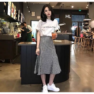 Sét áo phối mix chân váy BBR siêu xinh
