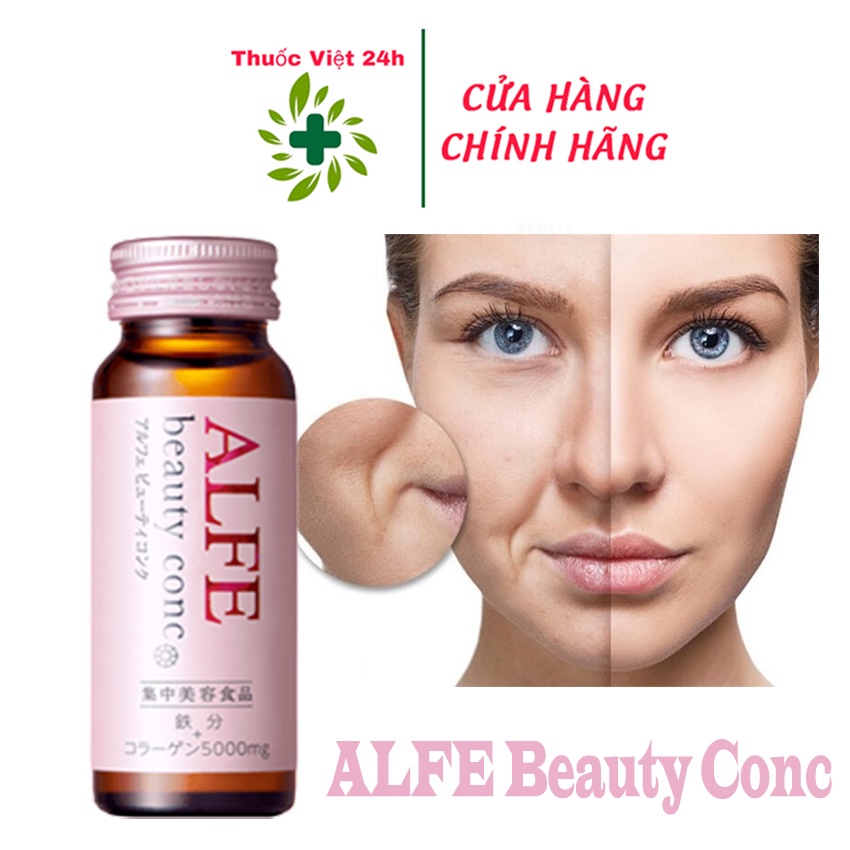 Alfe Beauty Conc - Hỗ Trợ Giúp Giữ Ẩm Làm Đẹp Da - Hộp 10 lọ x 50ml - TV24H