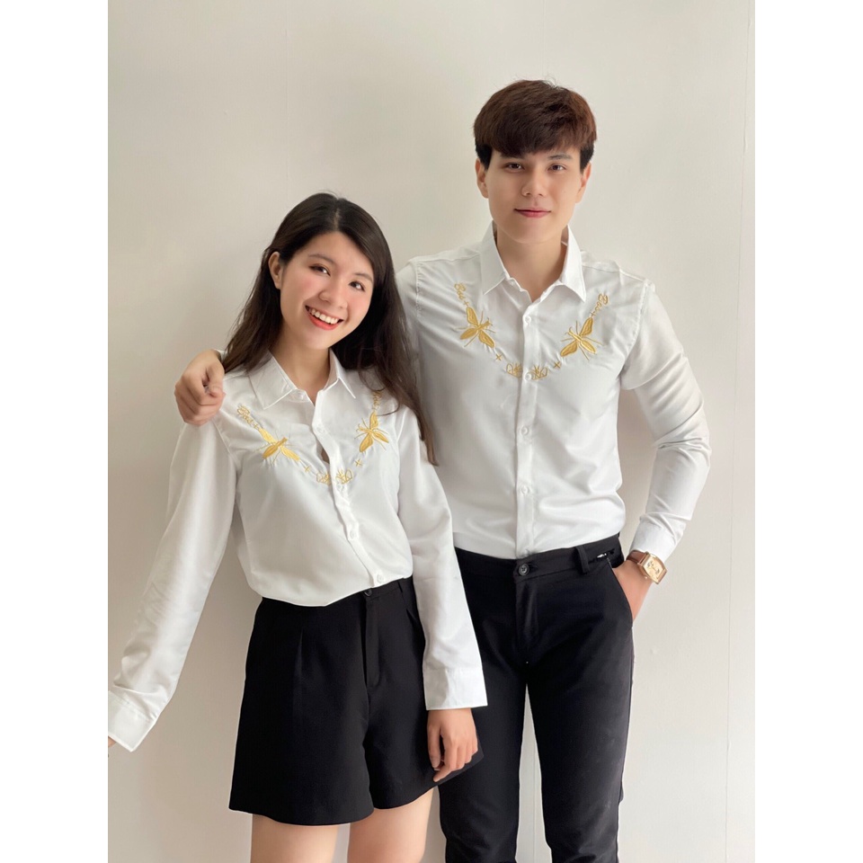 Áo Sơ Mi Nam Tay Dài Thêu Hình Đẹp Như Ảnh Chất Vải Mát HÌNH THẬT, CÓ VIDEO