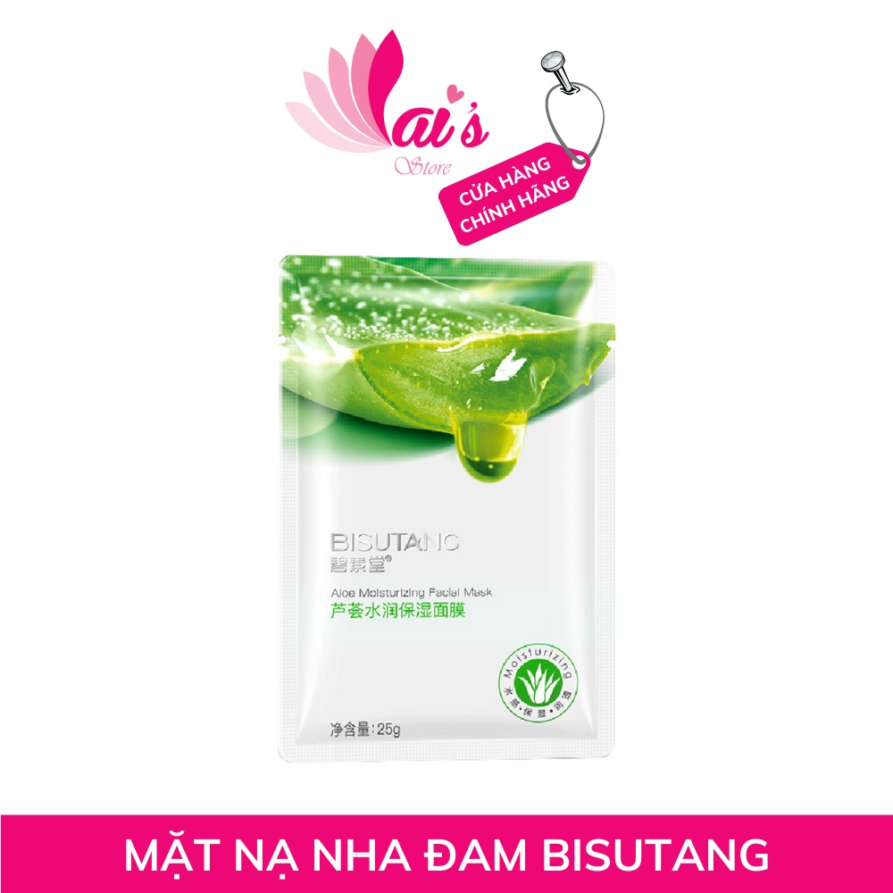 Mặt Nạ Nha Đam Bisutang Dưỡng Ẩm, Trắng Da, Sạch Mụn, Mờ Vết Thâm, Se Khít Lỗ Chân Lông Mask Nội Địa Trung Chính Hãng