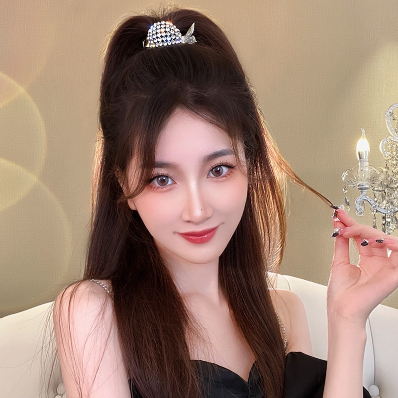 Kẹp Tóc Đuôi Ngựa Cao Cấp Đính Hạt Lấp Lánh Thời Trang Hàn Quốc Cao Cấp Mới