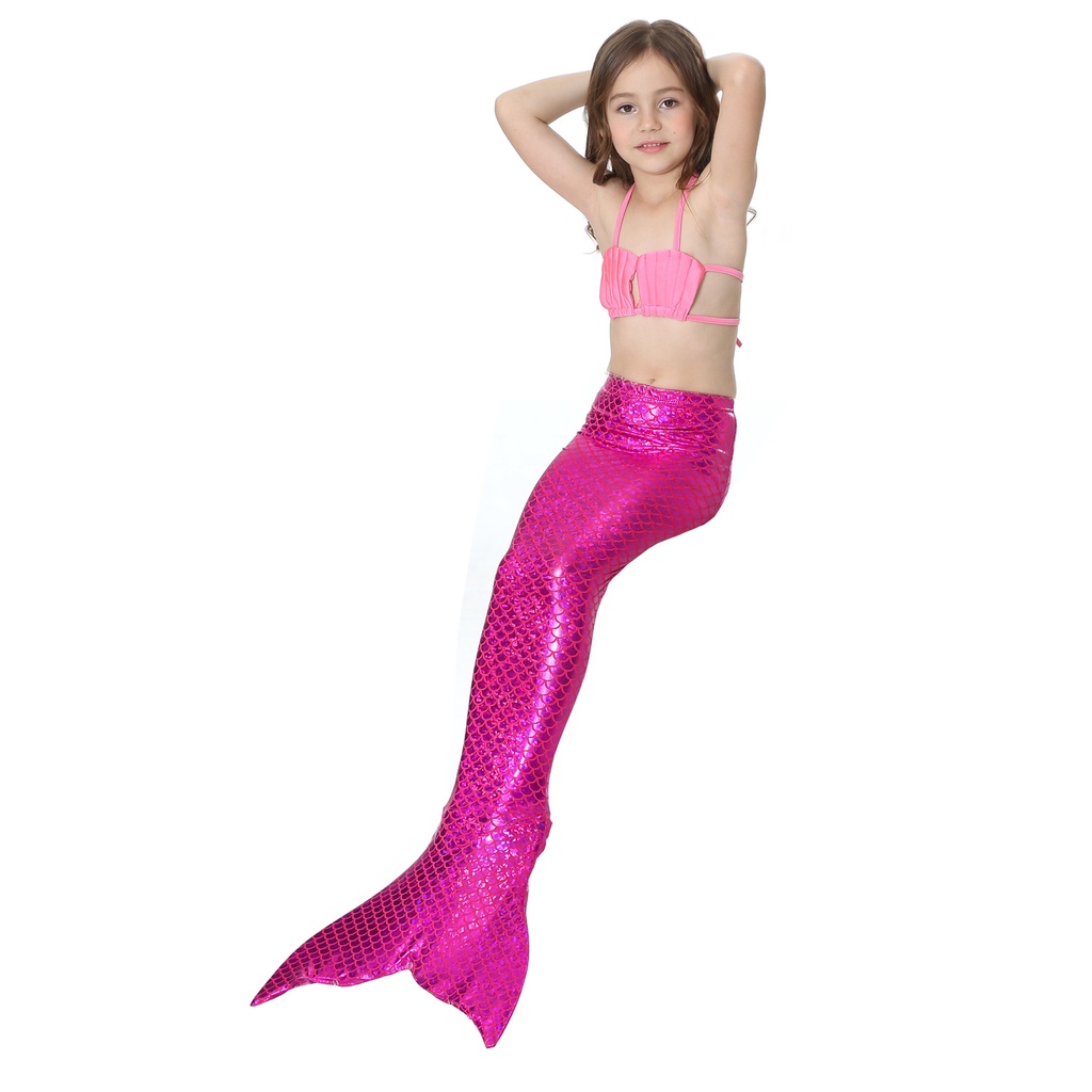 Đồ bơi cho bé gái set nàng tiên cá cao cấp CHƯA kèm chân vịt bơi ANDAKIDS AD89