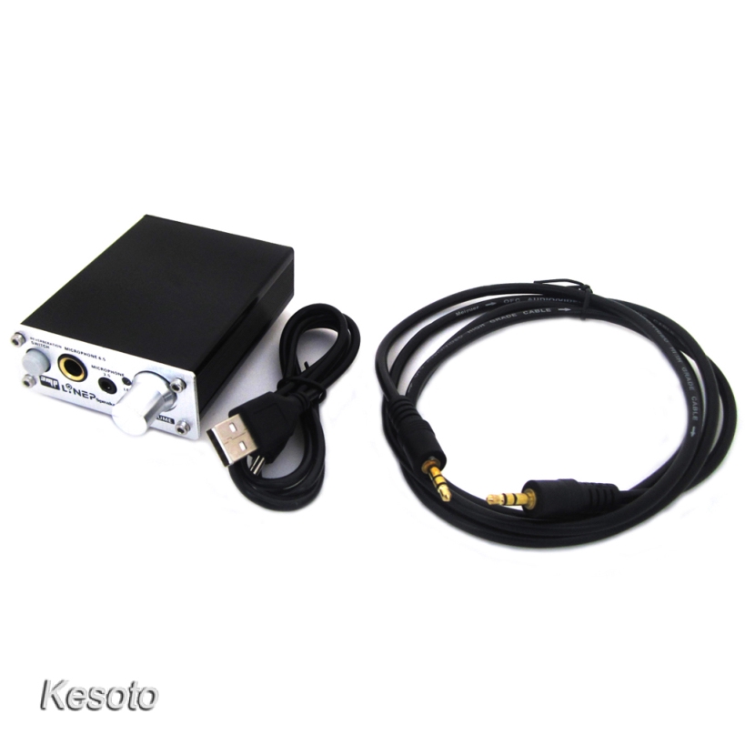 [KESOTO] A907 Microphone Sound Amplifier 2 Channel Wired PC Audio Slot for Karaoke