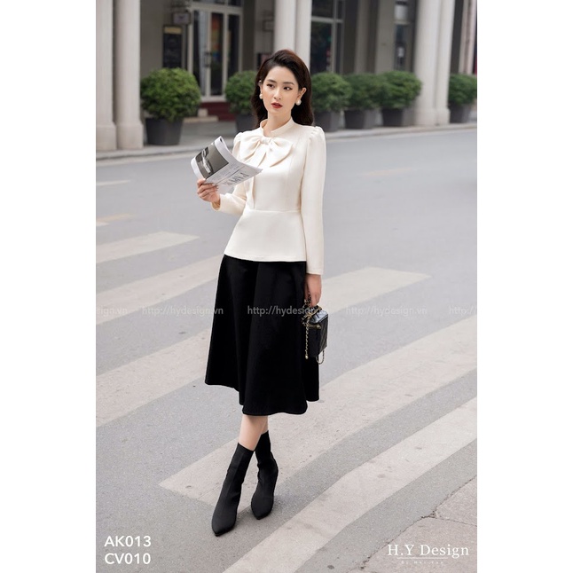 Áo cách điệu nơ lệch- AK013