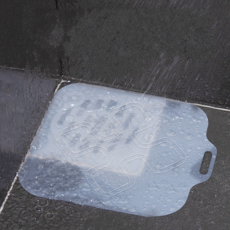 Tấm chặn lỗ thoát nước sàn nhà chống mùi bằng silicon màu trắng mờ 15*15cm