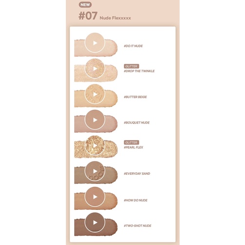 Peripera - All Take Mood Palette “07 Nude Flexxxxx” | bảng phấn mắt màu nude