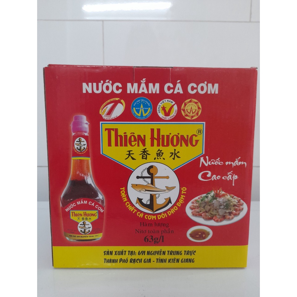 Nước mắm Thiên Hương 63 độ hộp 6 chai