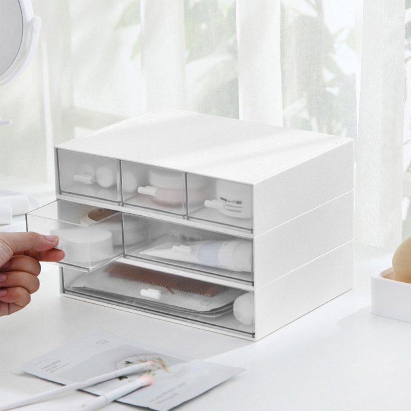 Set 2 Hộp Đựng Đồ Có Tay Cầm Trong Suốt Xếp Chồng Được Tiện Dụng Cho Gia Đình / Văn Phòng / Trường Học