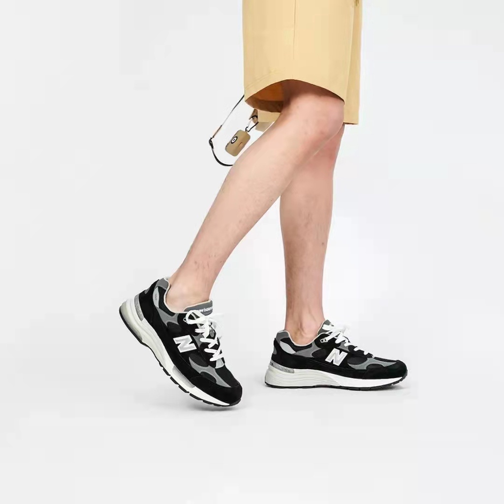 Giày Thể Thao New Balance 992 Màu Xám Đen Phong Cách Mỹ Cá Tính Cho Nam Và Nữ