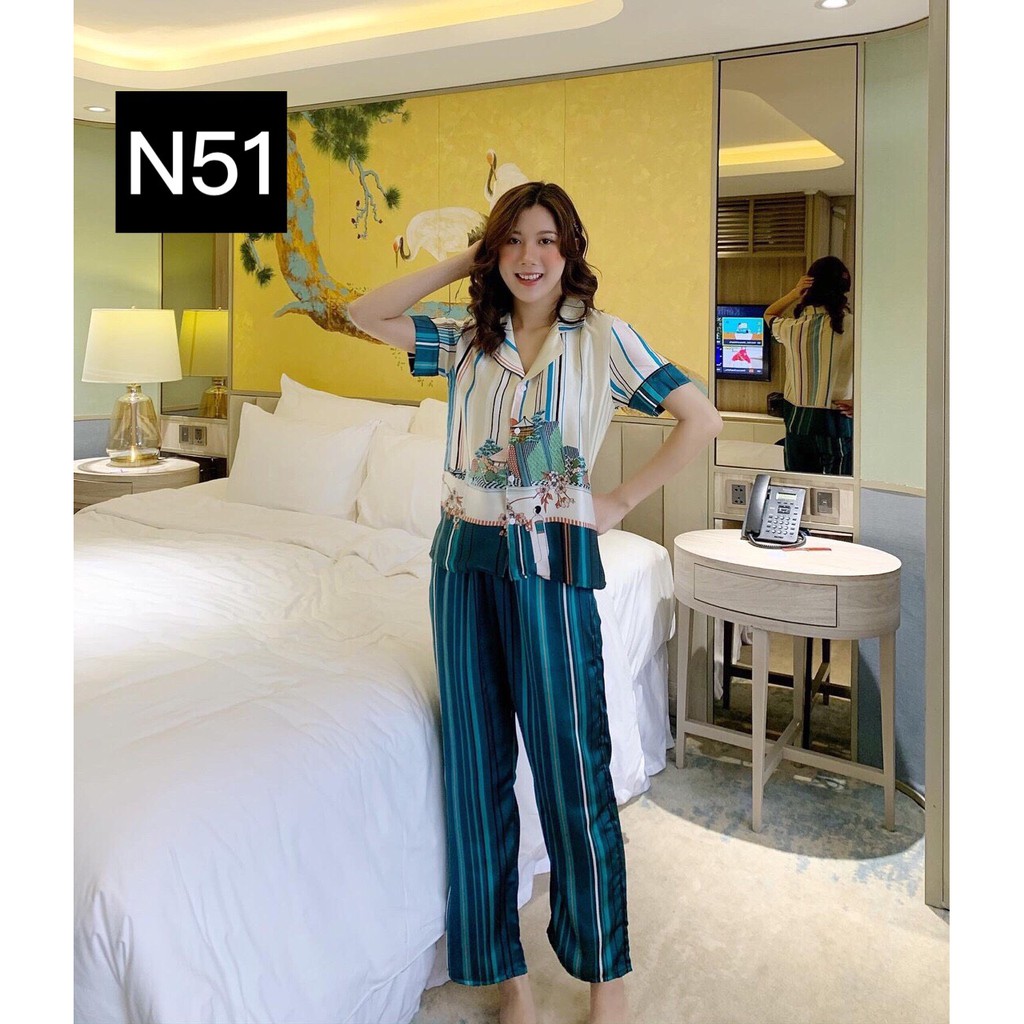 Set  Đồ Bộ Pizama Nữ Mặc Nhà Satin Cao Cấp Nhiều Mẫu Đẹp Cực Hot Form QC Vải Tốt Kèm Hình Thật Tự Chụp | BigBuy360 - bigbuy360.vn