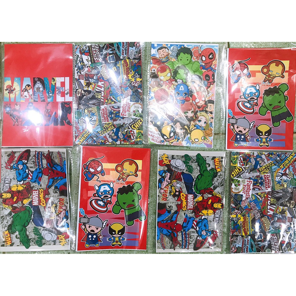 Decal dán máy tính siêu anh hùng DCMT3 quả bơ trà sữa trứng lười yakult hoa cúc GD totoro bò nomo duck siêu anh hùng