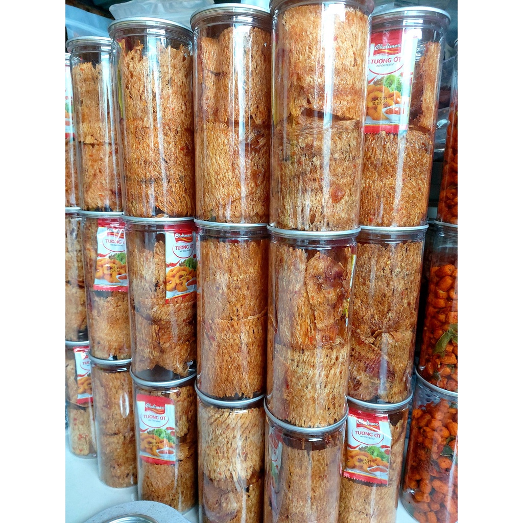 Khô mực cán tẩm gia vị nguyên con miếng lớn - Hộp 200gram/ Hải sản sấy khô